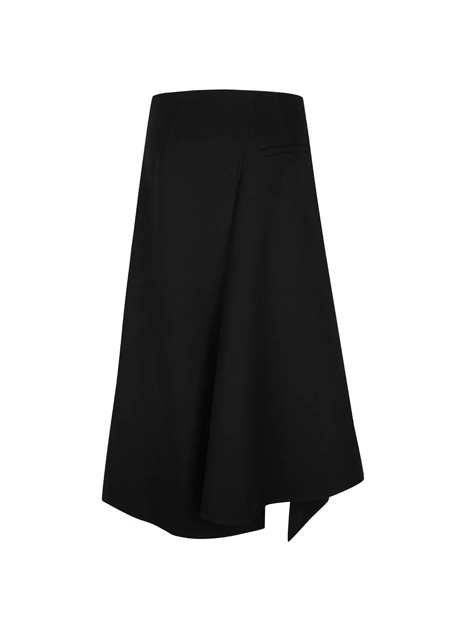 Skirt / JNBY Tailored Twill A-Line Long Skirt