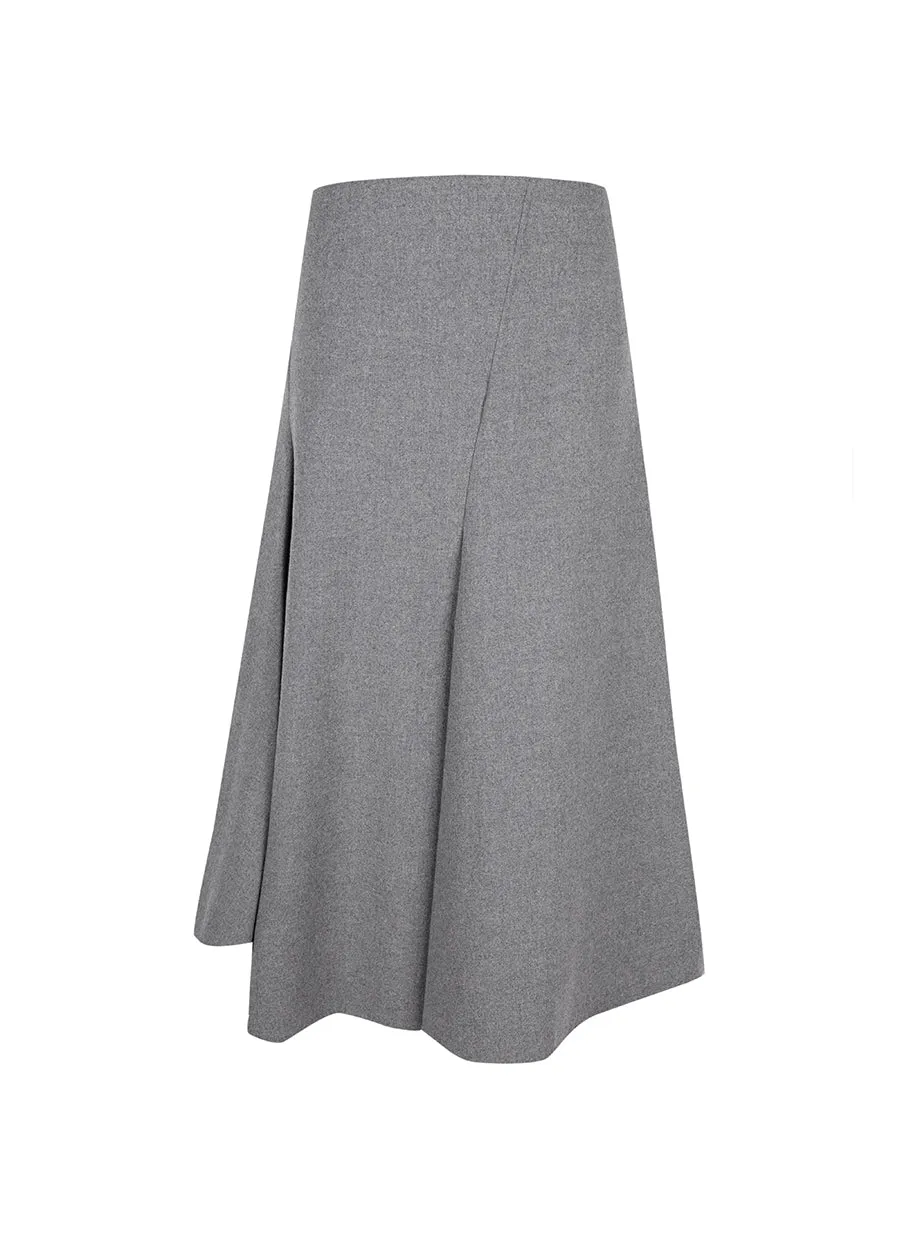 Skirt / JNBY Tailored Twill A-Line Long Skirt