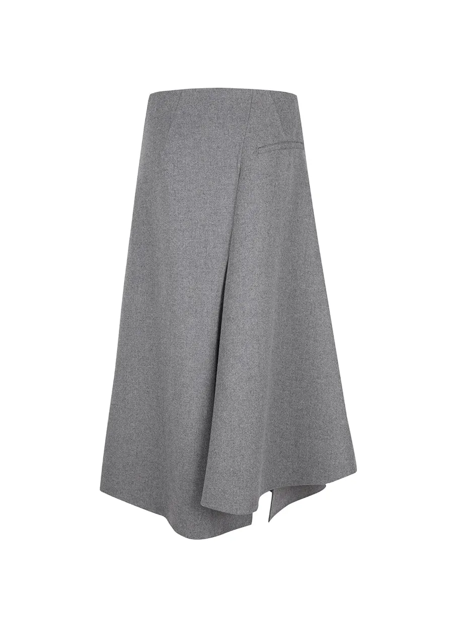 Skirt / JNBY Tailored Twill A-Line Long Skirt