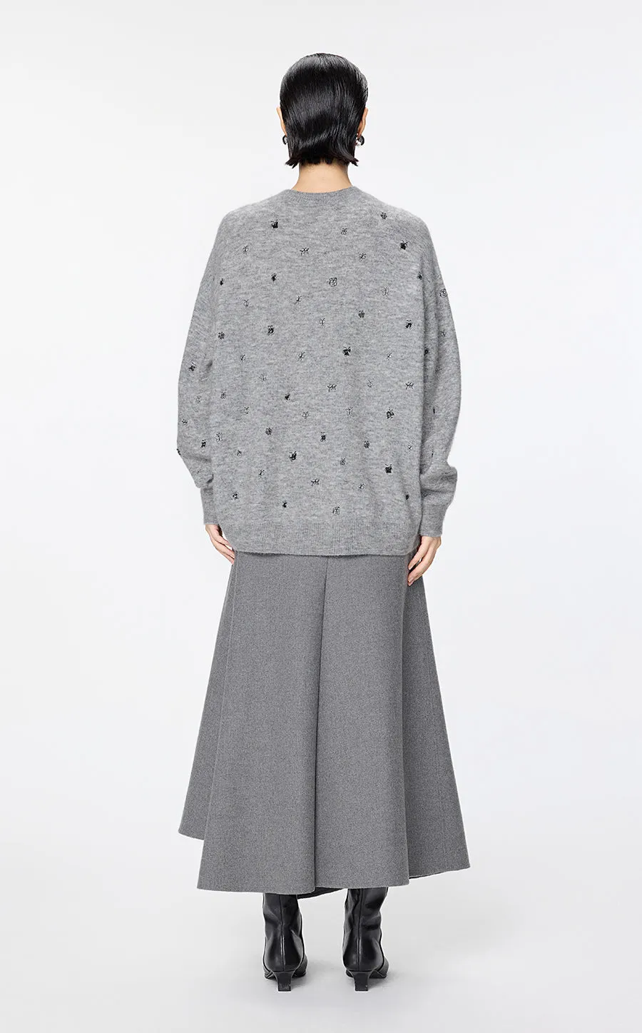 Skirt / JNBY Tailored Twill A-Line Long Skirt