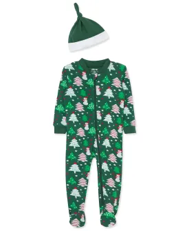 Snowman Zip Front Footie & Hat (12M-24M)