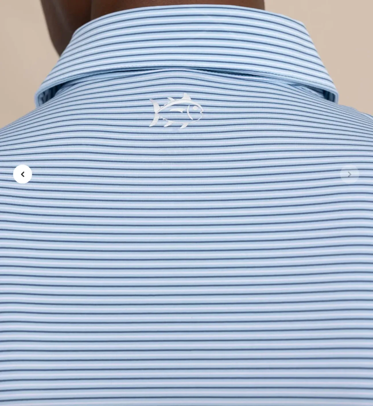 Southern Tide brrr°-eeze Baytop Stripe Performance Polo Blue