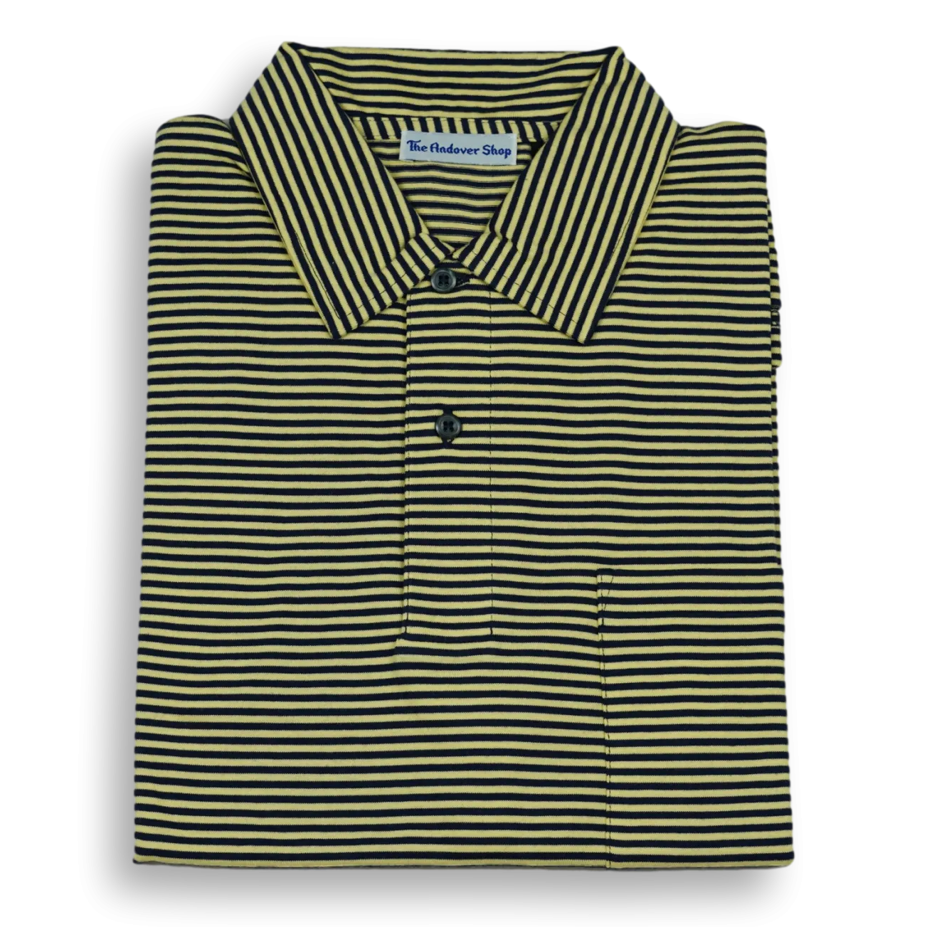 Striped Jersey Polo with Self Collar