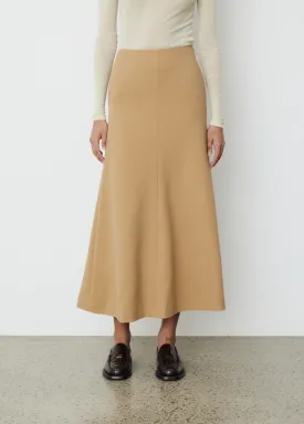 Tense Wool Double Cloth Flair Skirt