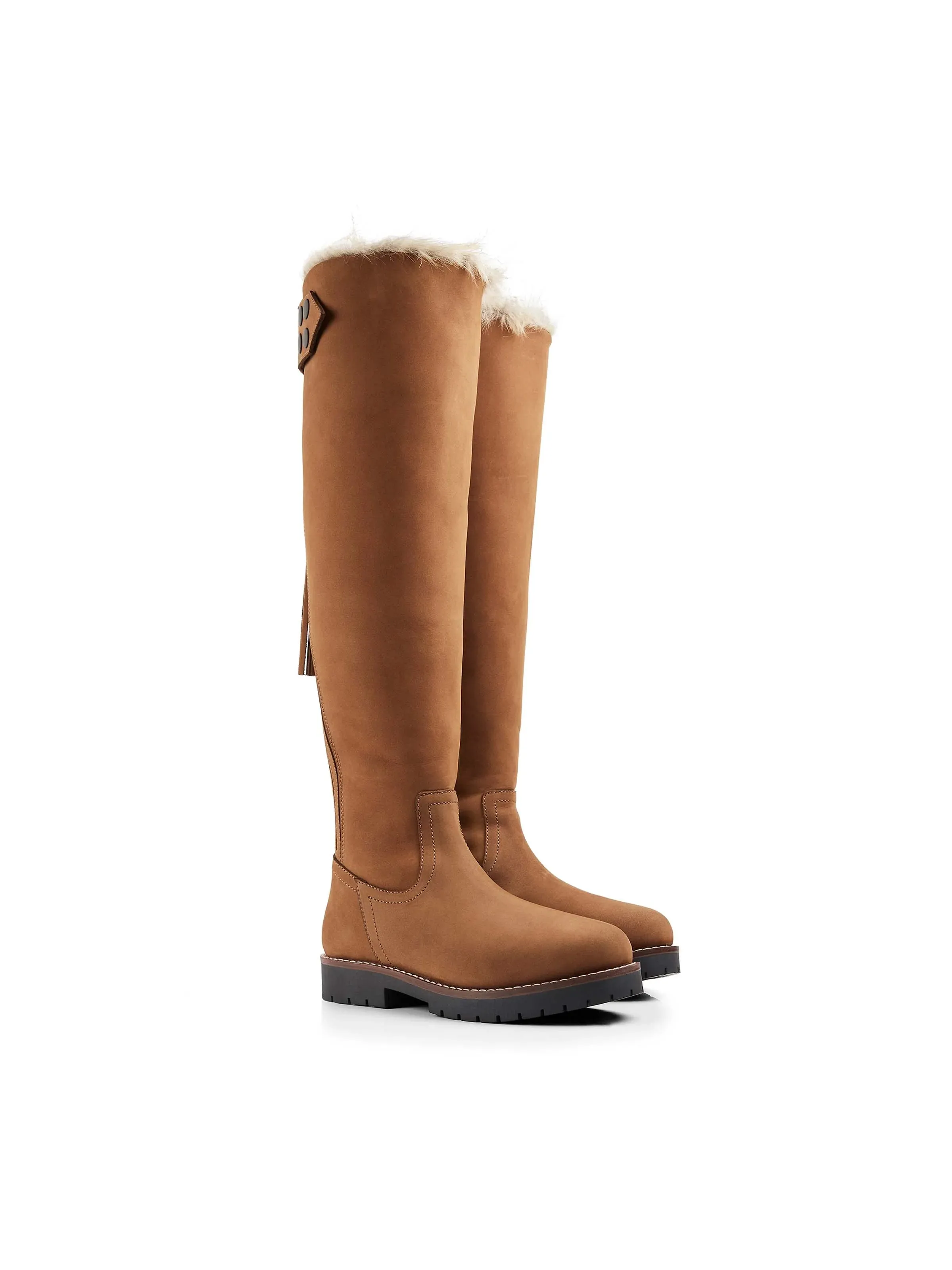 The Over The Knee Verbier Boot - Cognac