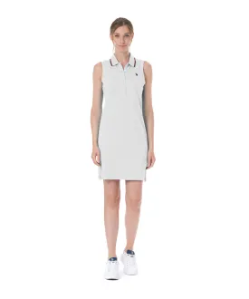 US POLO WOMEN SLEEVELESS STRETCH MICROPIQUET DRESS