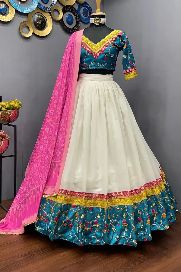 White Unique Lehenga For Sisters Wedding 2022