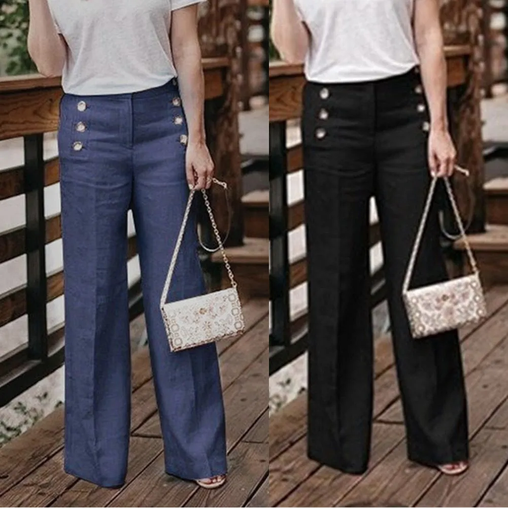 Women Wide Leg Linen Pants