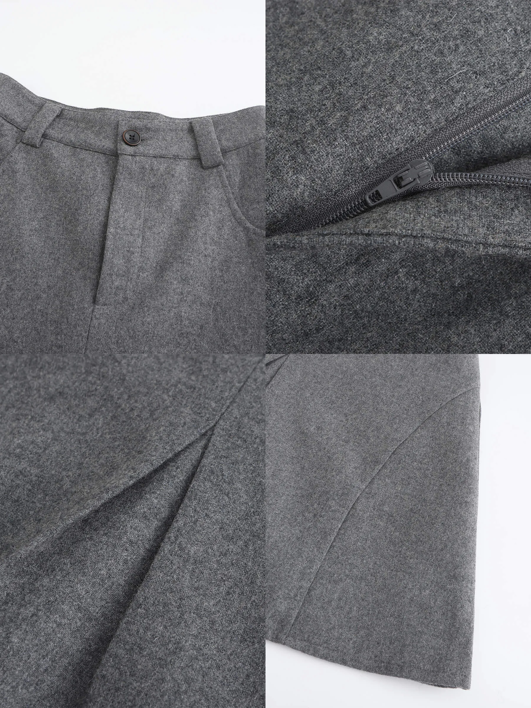 Wool Blend A-Line Skirt