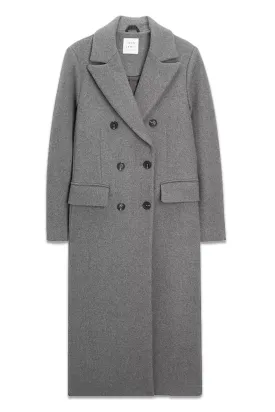 Wool Blend Double Breasted Coat